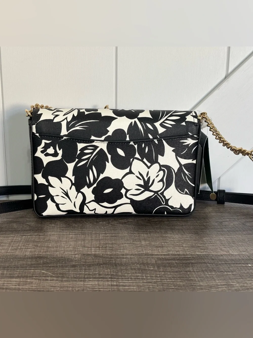 NWT Kate Spade ♠️ Morgan Tropical Foliage Flap Chain Wallet